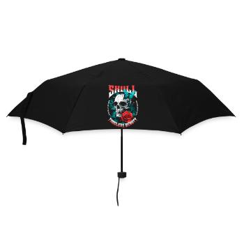 Skull Skull Rose Flower Butterfly - Umbrella (small) - black - Front