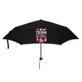 Gender Reveal Team Girl - Umbrella (small) - black - Front