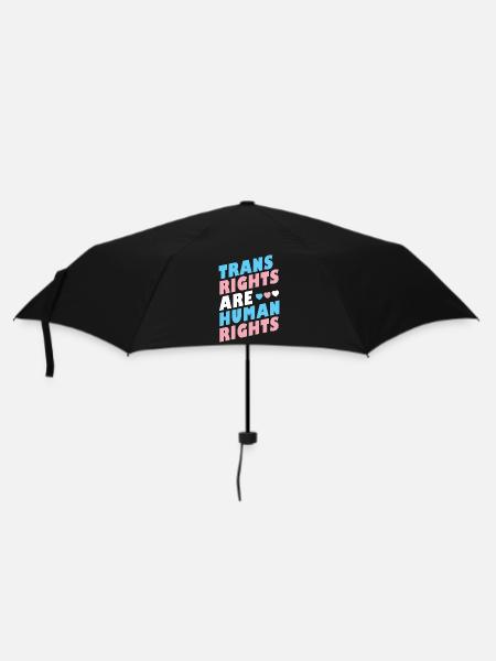 LGBTQ-Pride-Monat – Trans-Rechte sind Menschenrechte - Regenschirm (klein) - Schwarz