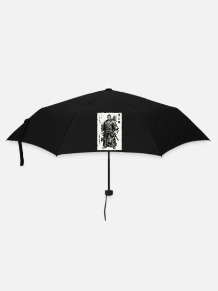 Samurai Handwerker Ukiyo-e Saugnapf Werkzeug - Regenschirm (klein) - Schwarz