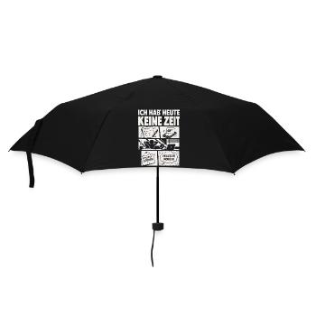 Keine Zeit To Do Lustig Alltag Comic - Regenschirm (klein) - Schwarz - Vorne