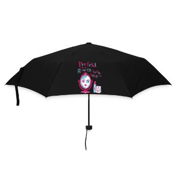 Perfekt war gestern, heute buggt es - Regenschirm (klein) - Schwarz - Vorne