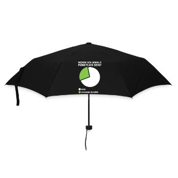 Werde ich pünktlich sein? Diagramm - Regenschirm (klein) - Schwarz - Vorne