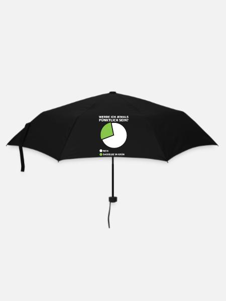 Werde ich pünktlich sein? Diagramm - Regenschirm (klein) - Schwarz