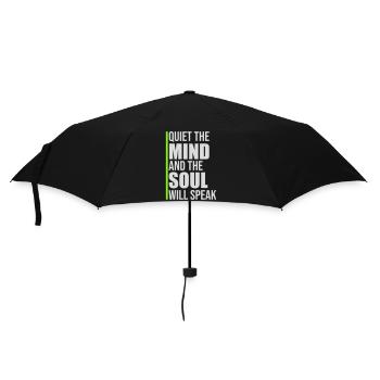 Silence L’esprit et l’âme parleront Ruhe Spruch - Parapluie standard - noir - Devant