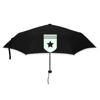 Abzeichen Stern - Regenschirm (klein) - Schwarz - Vorne