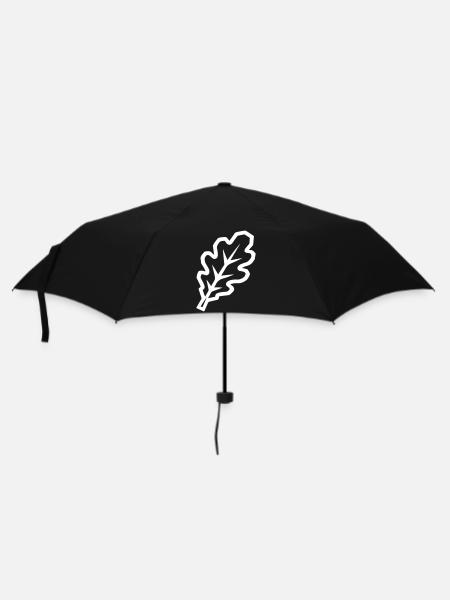 Eichenblatt Blatt Symbol - Regenschirm (klein) - Schwarz