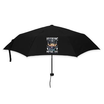 Headbang And Metal On für einen Schüler und Jungs - Regenschirm (klein) - Schwarz - Vorne
