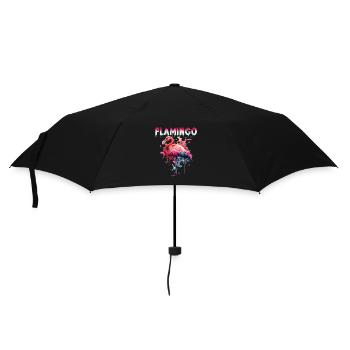 Flamingo Color Splash für einen Flamingo Fan - Regenschirm (klein) - Schwarz - Vorne
