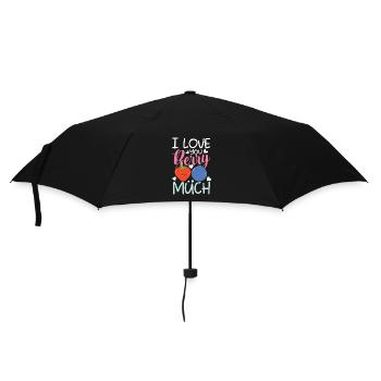 I Lover You Berry Much - Regenschirm (klein) - Schwarz - Vorne