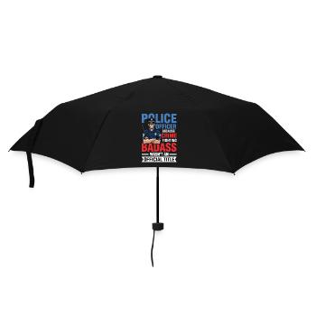 Lustiger Polzei Spruch für einen Polizist - Regenschirm (klein) - Schwarz - Vorne