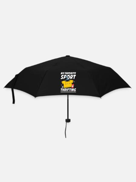 My Favorite Sport Is Thrifting für Sparsame - Regenschirm (klein) - Schwarz