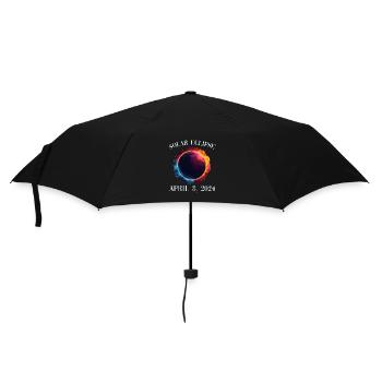 Sonnenfinsternis 8. April 2024 - Regenschirm (klein) - Schwarz - Vorne
