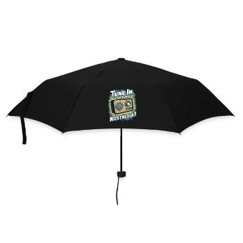 Tune In, Turn Up the Nostalgia with Vintage Radio - Regenschirm (klein) - Schwarz - Vorne