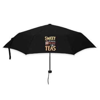 Sweet Dreams Are Made Of Teas für einen Bubble - Regenschirm (klein) - Schwarz - Vorne