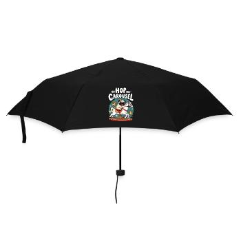 Mops Hundehalter Mops Liebe Karussell - Regenschirm (klein) - Schwarz - Vorne