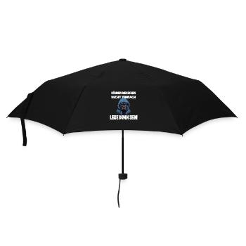 Können Menschen Nicht Einfach Leise Dumm Sein Mit - Regenschirm (klein) - Schwarz - Vorne
