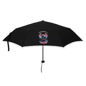 Tukan Schaffst Du Es! Tropische Farbenpracht - Regenschirm (klein) - Schwarz - Vorne