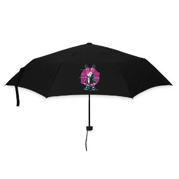 Futuristic cyber bunny in neon look for gamers - Umbrella (small) - black - Front