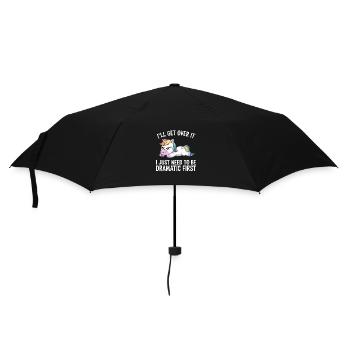 Ich Komm Drüber Weg Ich Muss Erst Dramatisch Sein - Regenschirm (klein) - Schwarz - Vorne