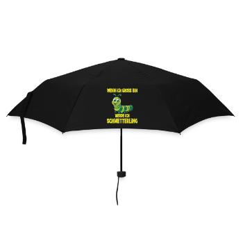 Wenn Ich Groß Bin Werde Ich Schmetterling - Regenschirm (klein) - Schwarz - Vorne