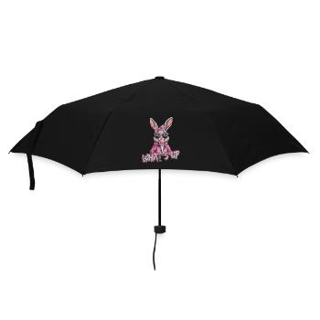 Cool bunny with sunglasses and chewing gum - - Umbrella (small) - black - Front