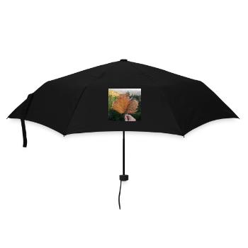Feuille automne - Parapluie standard - noir - Devant