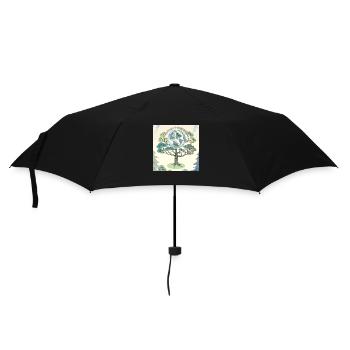 Der Baum der Erde - Umweltschutz - Regenschirm (klein) - Schwarz - Vorne