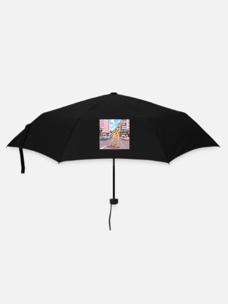 Stadtgiraffe - Regenschirm (klein) - Schwarz