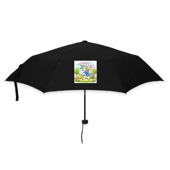 Schulkind 2024 - Regenschirm (klein) - Schwarz - Vorne