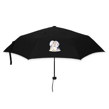 Clever Owl Scientist: Experiments in Weish - Umbrella (small) - black - Front