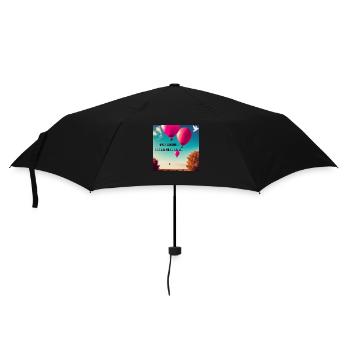 Luftballon Geschenkidee - Regenschirm (klein) - Schwarz - Vorne