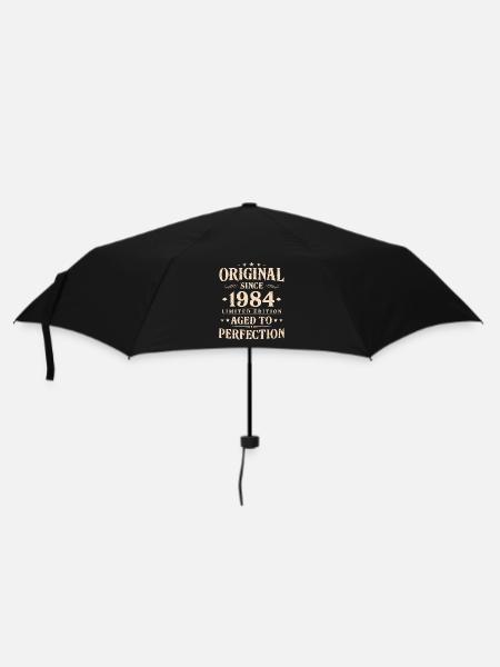 Original seit 1984 Jahrgang Geburtstag Geschenk - Regenschirm (klein) - Schwarz