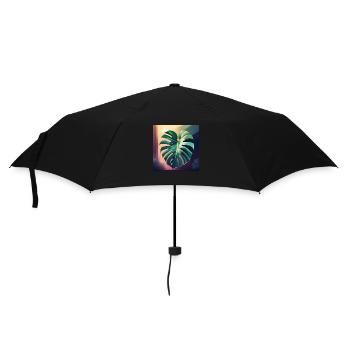 Monstera Leaf - Regenschirm (klein) - Schwarz - Vorne