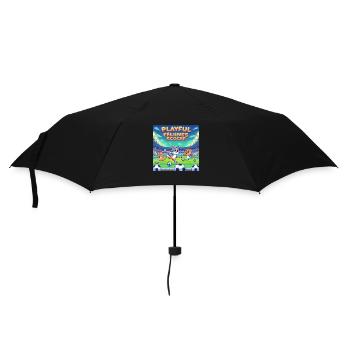 Soccer Cats 004 - Regenschirm (klein) - Schwarz - Vorne