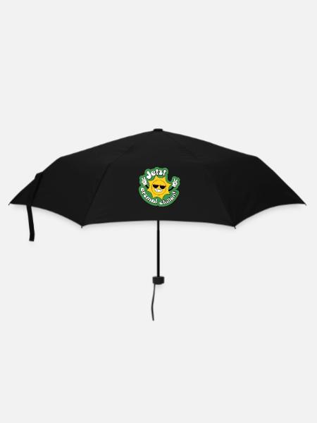 Jetzt erstmal chillen, Urlaub, Endlich Urlaub - Regenschirm (klein) - Schwarz