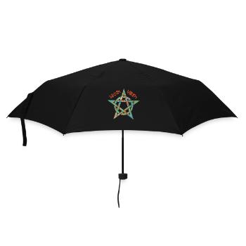 pentagram 3 e 4 wicca vibes runes - Umbrella (small) - black - Front