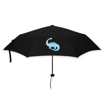 Petit dinosaure bleu mignon - Parapluie standard - noir - Devant