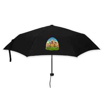 teddy bear - Umbrella (small) - black - Front