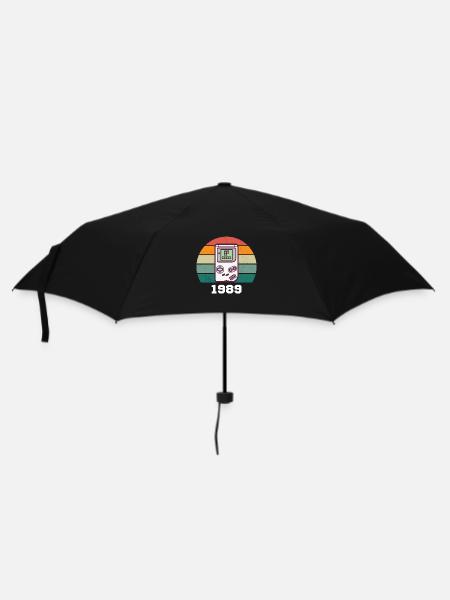 RETRO GAMER 1989 - Regenschirm (klein) - Schwarz