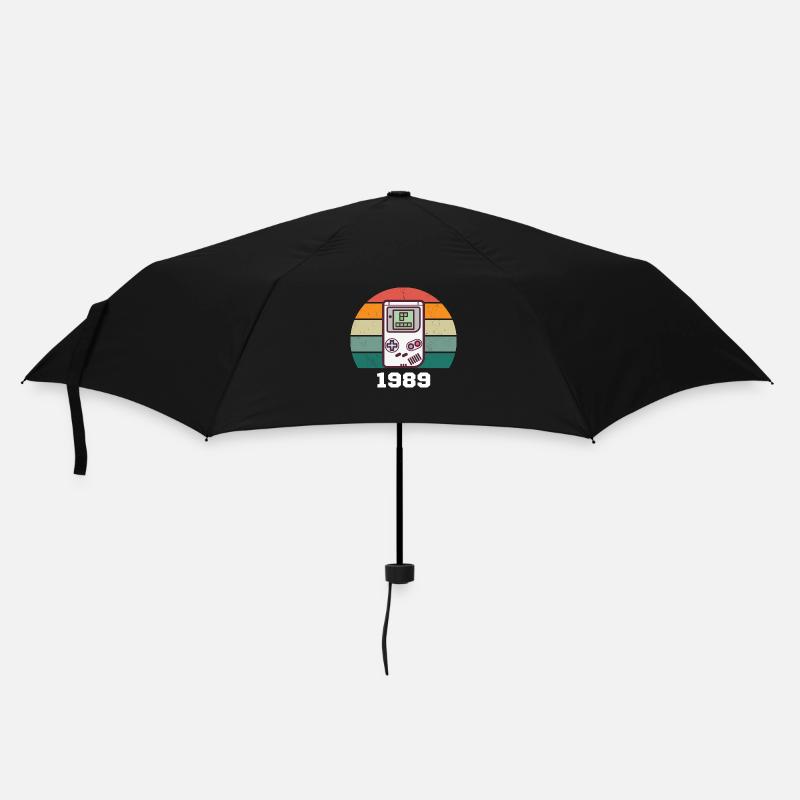 RETRO GAMER 1989 - Regenschirm (klein) - Schwarz
