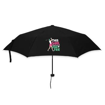 This Girl Knows How To Par Tee Golf Golfing - Umbrella (small) - black - Front