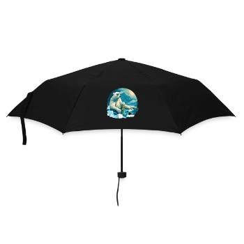 L’ours polaire frissonne avec de la bière - Parapluie standard - noir - Devant
