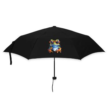 Gret der Frosch - Regenschirm (klein) - Schwarz - Vorne