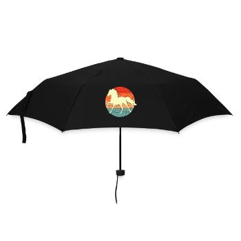 Vintage Retro Horse Sunset For Horse Lovers - Umbrella (small) - black - Front