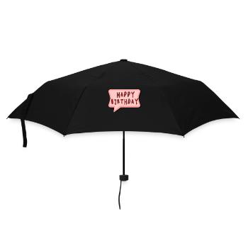 BIRTHDAY. HAPPY BIRTHDAY. HAPPY BIRTHDAY. - Umbrella (small) - black - Front