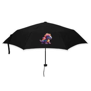 Dinosaurs, for individual text, design - Umbrella (small) - black - Front
