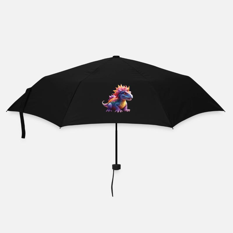 Dinosaurs, for individual text, design - Umbrella (small) - black