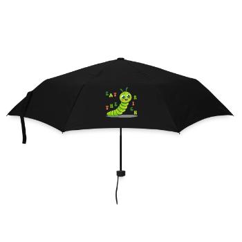 Cute Caterpillar - eat the rich - Umbrella (small) - black - Front