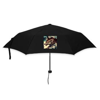 Wolf Japanese - Umbrella (small) - black - Front